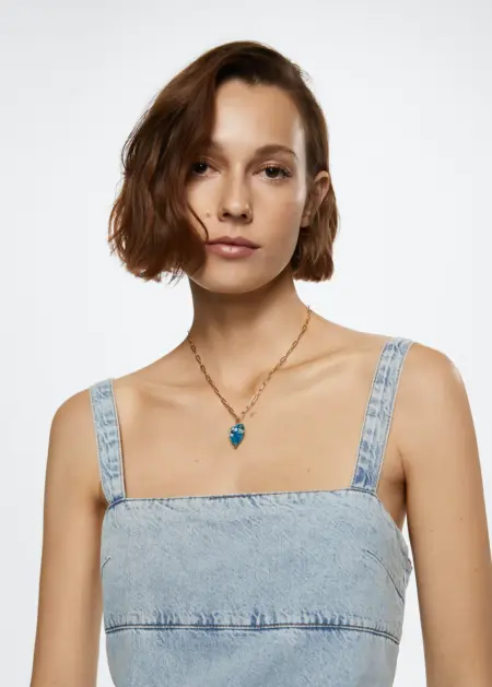 blue heart necklace